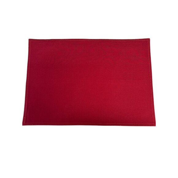 Red Corduroy Placemats Set Of 4 With Pocket - Picture 4 of 5